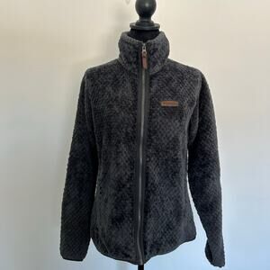 Columbia Fire Side II Sherpa Full Zip, Charcoal Gray, Size Medium